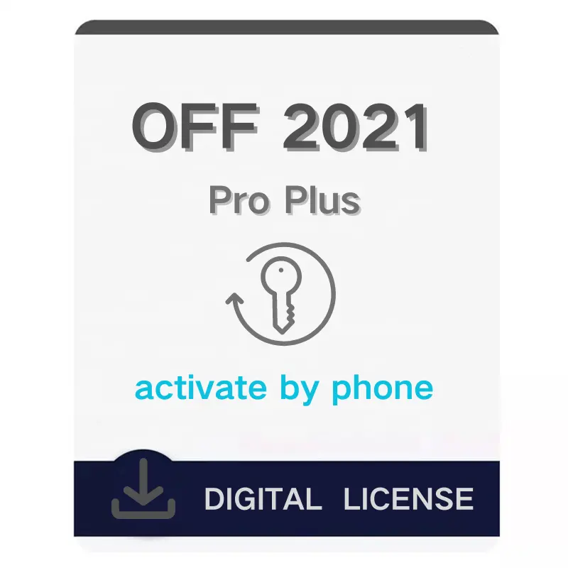 الرخصة الرئيسية لـ MS office 2021 Pro plus Activation by phone office 2021 PP الرقمية مفتاح الرمز 1 pc 2021 Professional Plus