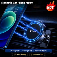 Pemegang Ponsel Mobil Magnetik untuk Ventilasi Udara, Magnet Kuat yang Ditingkatkan 360 °   Rotasi Anti Jatuh, Logo Kustom OEM Grosir untuk Semua Smartphone