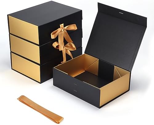 4 pack black gold-12x9x4 inch