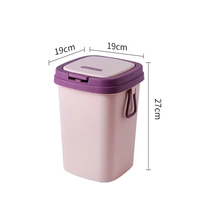 Poubelle de cuisine DS4978 Poubelle de recyclage pour voiture Poubelle de 8L/13L Poubelle murale avec couvercle