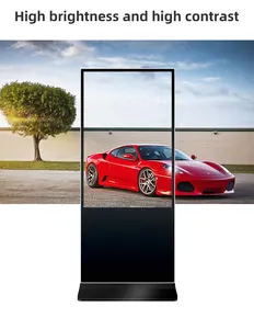 Fabrika 43 49 55 65 inç dokunmatik ekran zemin ayaklı lcd reklam oynatıcısı açık Kiosk ekran reklam oyuncu