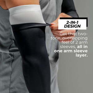 Mangas de compresión personalizadas de doble capa con efecto refrescante para codos, ideales para rugby, fútbol, baloncesto y otros deportes. - Product Image 3
