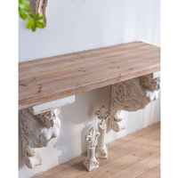 Europe Moyen Âge Maison Déco Bois Massif Longue Table Murale Étroite Rétro Couloir Console Table Tenture Murale