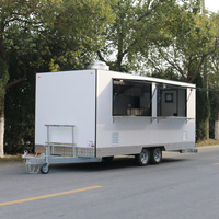 Remorque alimentaire commerciale personnalisée, fermée, chariot alimentaire mobile, remorque de cuisine mobile à double essieu