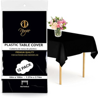Nappe jetable en PE plastique, couleur unie, style simple, pour fêtes à domicile, anniversaires, desserts, Noël, directement de l'usine