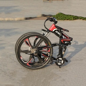 Vélo électrique Smlro S11 48v 350W Moteur 10Ah <span class=keywords><strong>VTT</strong></span> 26 pouces Pneu gras 21 vitesses Vélo pliable de ville Ebike - Product Image 2