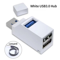 Mini Hub USB Portátil 5G de Alta Velocidad, Adaptador USB 3.0 con Estación de Acoplamiento de 3 Puertos para Dispositivos USB de Laptop/Escritorio, en Stock