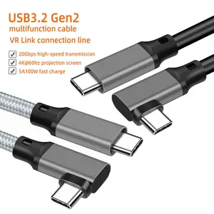 USB3.2 Gen2 doppio maschio tipo-c VR cavo dati di collegamento 4K cavo di videoproiezione 3.20G cavo per gioco mobile