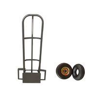 Carretilla de Mano Industrial Plegable de Cuatro Ruedas con Manija Tipo P, Capacidad de 250 kg, para Subir Escaleras, con Recubrimiento en Polvo