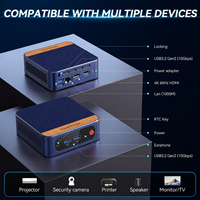 Mini PC de bureau basse consommation Intel N150 CPU 8 Go/16 Go DDR4 RAM M.2 SATA SSD, serveur domestique 24/7 pour Windows 11 Pro