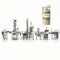 Chaîne de remplissage et d'emballage automatique de poudre par vis sans fin pour pots, avec pesage, pour aliments et protéines en sachet