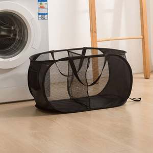 Innovative MultiSection Laundry Hamper <b>Collapsible</b> Mesh Laundry Baskets for Family College - Product Image 5