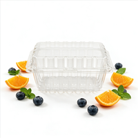 Groothandel Transparante Fruit- en Groenteverpakkingen Grote Capaciteit Houdt Vers Supermarkt Voedselveilig Gerecycled PET
