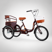 Venta Directa de Fábrica: Triciclo de Aluminio para Adultos, Impulsado por la Energía Humana, para Movilidad de Personas Mayores, Ocio, Compras y Transporte de Personas y Mercancías