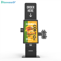 Dernier modèle de kiosque de commande automatique à écran tactile pour restaurant, café, restauration rapide, avec scanner QR 15,6 pouces, imprimante 80 mm, paiement rapide
