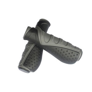 Poignées de guidon de vélo en silicone 22,2 mm à verrouillage pour VTT, confortables, noir/gris - Product Image 4