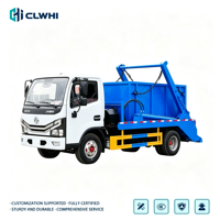 Camion à ordures Dongfeng Dolica à bras oscillant 4x2, camion compacteur à ordures LHD/RHD, prix des camions à ordures, camion compacteur à ordures Euro 3