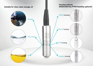 IP68 không thấm nước thép không gỉ ngâm chìm chất lỏng cảm biến mực nước thăm dò 4-20mA 0-5V 0-10V dụng cụ đo lường - Product Image 5