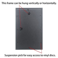 Cadre pour disque vinyle 16,5x25 pouces Noir Blanc Affichage vertical horizontal Cadre d'affichage vertical ou horizontal 12 pouces