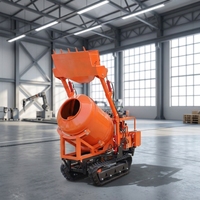 Mini-dumper chenillé Goodway Zebra EU5 EPA4 10HP Diesel/Essence avec moteur hydraulique basculant et pompe pour bétonnière de construction