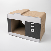 Grattoir pour chat en papier ondulé, design rétro écologique, interactif, planche à gratter pour chat, boîte à gratter pour chat