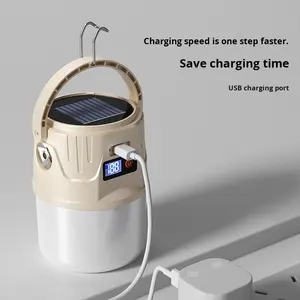 Перезаряжаемая Светодиодная лампа ABS с солнечной зарядкой для аварийного наружного кемпинга - Product Image 4