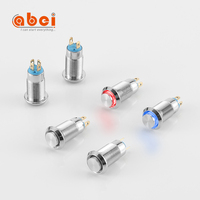 Derekabei — mini interrupteur avec bouton-poussoir en métal, bouton-poussoir, imperméable, 8mm, 5V, 6V, 12V, 24V, 1no, interrupteur momentané