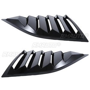 Persianas para Ventanas de Auto Dodge Challenger 2008-2023, Rejillas de Ventilación Laterales Traseras, Acabado Brillante, Negro Mate, Estilo Fibra de Carbono - Product Image 3