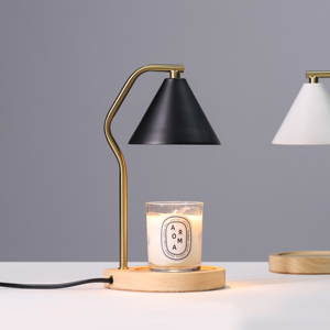 Nuevo modelo de calentador de cera de oficina, temporizador, lámpara de fragancia, regalo para mujeres, Base de madera de goma con gota de lágrima, calentador de <span class=keywords><strong>velas</strong></span> eléctrico de apagado automático - Product Image 3