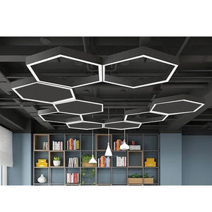 Lámpara Colgante LED Hexagonal de Metal, Minimalista, Luminaria, Lamparas - Product Image 4