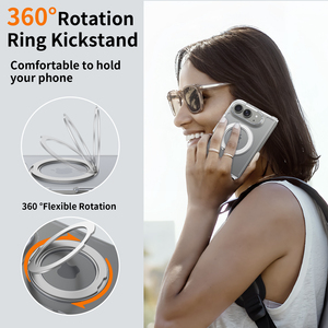 Étui de protection hybride haut de gamme en TPU pour iPhone Fold, personnalisé, antichoc, transparent, magnétique, avec support rotatif - Product Image 5