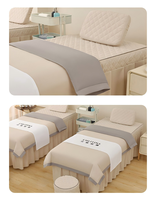 Ensemble de literie pour salon de beauté, design matelassé, tissu polyester durable, logo personnalisé, qualité professionnelle pour salon