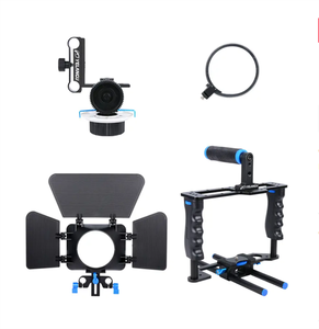 3 poignées Cold Shoe Follow Focus Matte Box C200 Universal DSLR Camera Cage Kit pour Sony pour Canon pour <span class=keywords><strong>Fujifilm</strong></span> DSLR Camera - Product Image 3