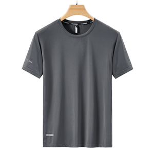 T-shirt Homme Grande Taille Ample à Manches Courtes <span class=keywords><strong>en</strong></span> Soie Glacée Creuse à Séchage Rapide avec Sérigraphie, Nouveauté <span class=keywords><strong>Vente</strong></span> <span class=keywords><strong>en</strong></span> <span class=keywords><strong>Gros</strong></span> - Product Image 1