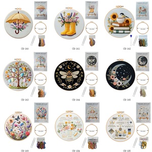 Kit <span class=keywords><strong>de</strong></span> Bordado DIY con Aro <span class=keywords><strong>de</strong></span> Globo Aerostático y <span class=keywords><strong>Flores</strong></span>, Diseño 2026, para Decoración del Hogar, Regalo - Product Image 4