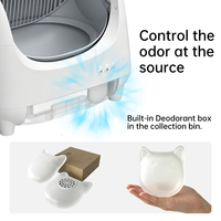 Bac à litière pour chat automatique intelligent à design écologique avec surveillance intelligente, grande capacité et nettoyage automatique pour chats de type ouvert