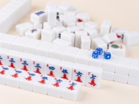 OEM peint à la main Mah jong American Magnetic Mahjong 166 White Board Game Set Mahjongg