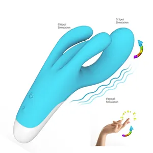 USB charger สีชมพูกระต่ายสั่น finger clitoris vibrator ความเร็วสูง vibrator สำหรับผู้หญิง