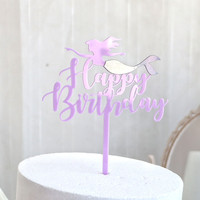 Décoration de gâteau d'anniversaire en acrylique pour enfants - Joyeux anniversaire