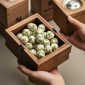 ODM OEM Tự Nhiên Hoa Khô Rồng Quả Bóng Nở Trà Trung Quốc Handmade Mini Kích Thước Chai Gói Thực Phẩm Bột Nhãn Hiệu Riêng Nhà Máy - Product Image 2