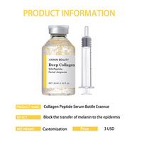AiXin – Soin Visage Anti-Âge au Collagène : Essence Liquide Hydratante, Raffermissante et Éclaircissante, Ampoule Visage au Collagène et Peptides de Soie