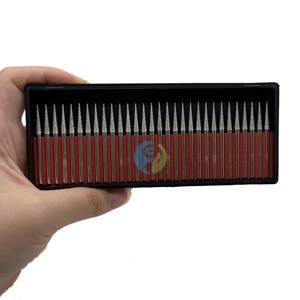 El juego de cabezales de molienda de diamante puntiagudo electrochapado portátil de 3mm se puede personalizar para tallar y pulir - Product Image 2