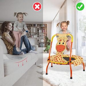 <span class=keywords><strong>Trampoline</strong></span> pour tout-petits, directement de l'usine, capacité de 55 lb, poignée facile à saisir, pieds antidérapants, rebondisseur pour enfants, pour la maison et la salle de jeux intérieure - Product Image 4