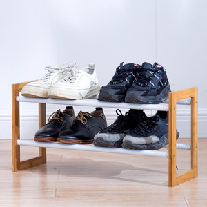 <b>Extendable</b> Multi Layer <b>Shoe</b> <b>Rack</b> Bamboo Material Freestanding Dustproof For Doorway Dormitory Hallway - Product Image 2