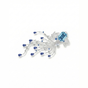 [Salon international de bijoux de Hong Kong] Bijou élégant et tendance en alliage de cuivre avec pierres synthétiques, unisexe, idéal pour mariage ou fête - Product Image 1