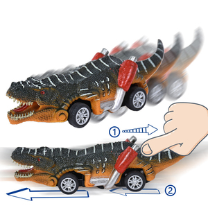 Novedoso Coche de Juguete de Dinosaurio Miniatura para Niños, Modelo Realista con Fuerza de Retorno, Vehículo Promocional de Plástico con Inercia - Product Image 4