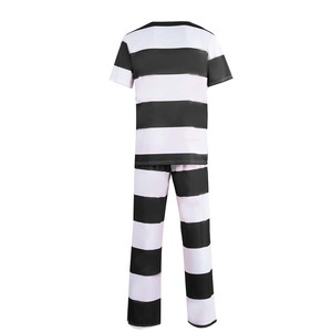 Disfraz de Prisionero para Halloween, Disfraz de Recluso Adulto, Uniforme a Rayas de Recluso, CARR-005 - Product Image 5