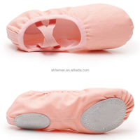 Chaussons de ballet en toile multicolore Meilleures ventes Chaussures de pratique de yoga Chaussures de danse de ballet à semelle souple pour la danse