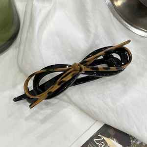 คลิปหนีบผมรูปเสือดาวสุดหรูสำหรับผู้หญิงคลิปบิดหนังแท้ - Product Image 5