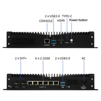 Carcasa de Ordenador Industrial para Montaje en Rack, 6x 2.5GbE, I3-1215U, DDR5 1G, 10G SFP+, Mini PC 1U, Servidor, Router, Firewalls, Inalámbrico